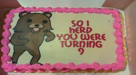 Pedobear birthday cake