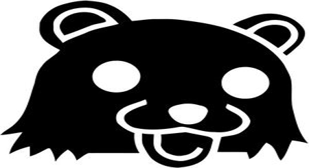 Pedobear black logo