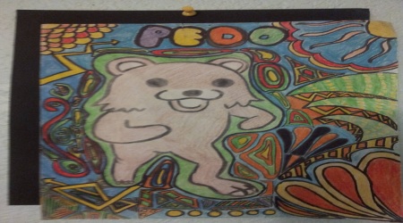 Pedobear coloured drawing