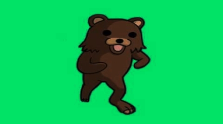 Pedobear green background