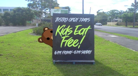 Pedobear kids eat free