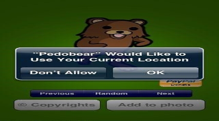 Pedobear location app