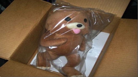 Pedobear toy inside box