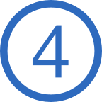 The number 4 in blue font, enclosed in a blue circle outline.